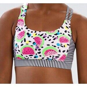 Uglies By Dolphin Swimwear Cute Asymmetrical Swim Suit Top Juniors‎ Size M NWT